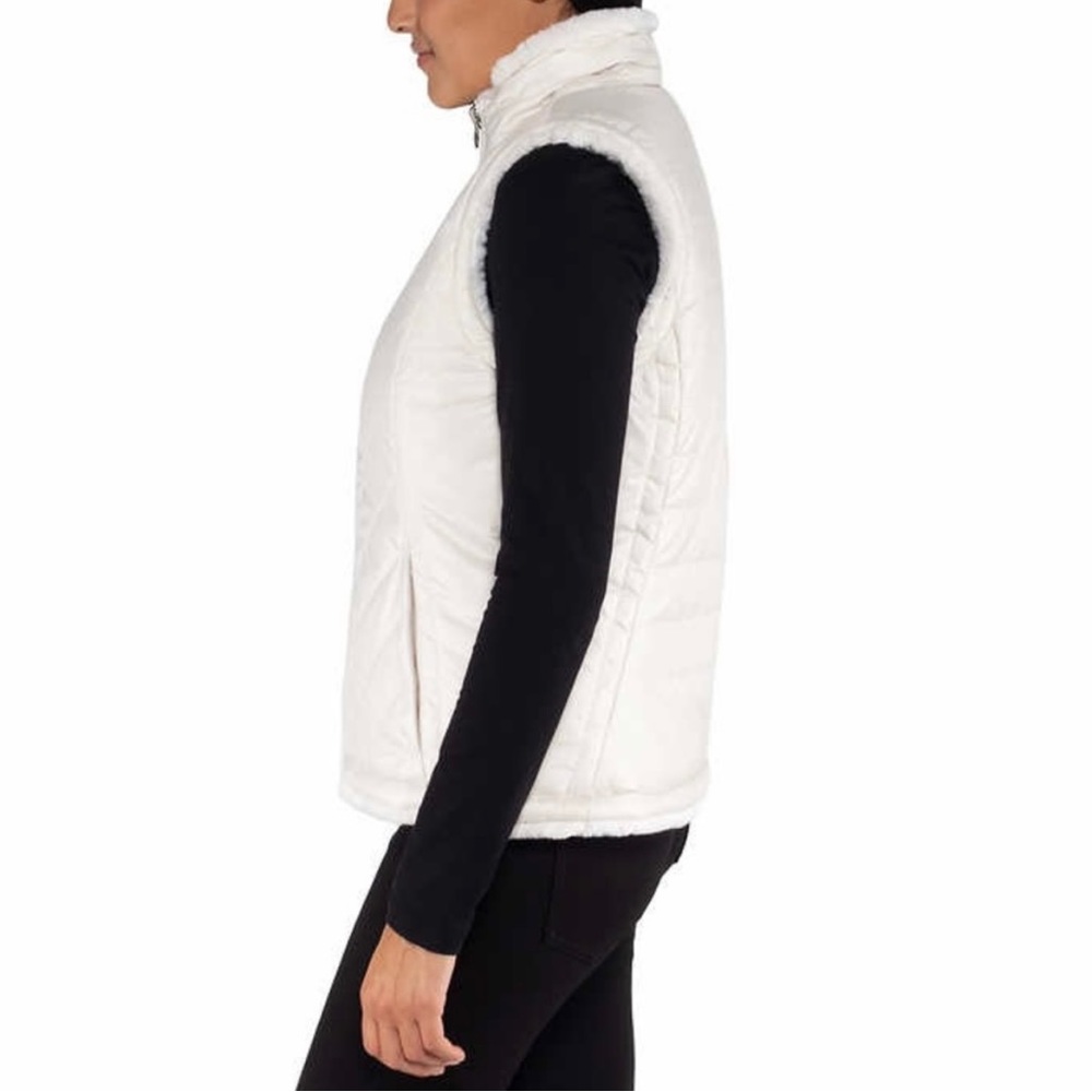 Original Nicole Miller, Reversible Vest, Size Medium, Off-White/Ivory - Picture 5 of 13